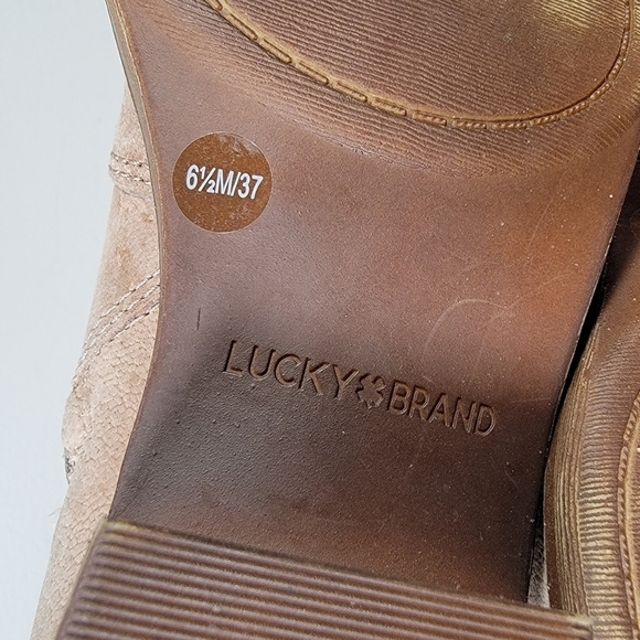Lucky Brand Tayti Leather Ankle Boots Size 6.5 - Picture 11 of 14